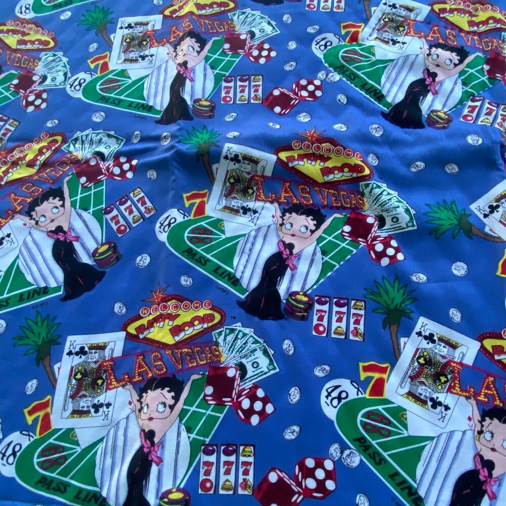Reversible Golf Cart Seat Cover • 40x21 • Black/Betty Boop Vegas • New